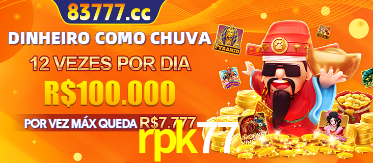 Banner do programa de recompensas Recomende para amigos do rpk77, detalhando os bônus por convidar amigos, com prêmios que chegam a R$288.888.