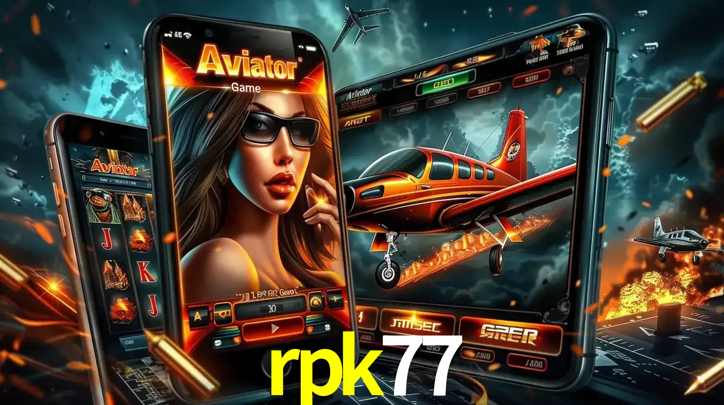 O popular jogo de apostas Aviator exibido em vários celulares e tablets, mostrando a interface emocionante e a ação de voo disponíveis para jogar agora no rpk77.